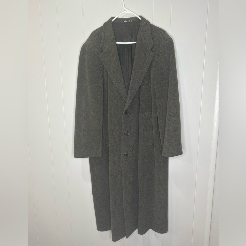 Just in time for Christmas Men’s Gray Wool  Armani trench coat 2XL - 3XL